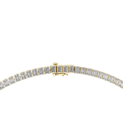 24.06 CT Lab-Created VVS-VS EF CVD Diamond Necklace | Emerald Cut Diamonds | 18KT, 14KT, Rose, Yellow, White Gold | Luxury Fine Jewelry