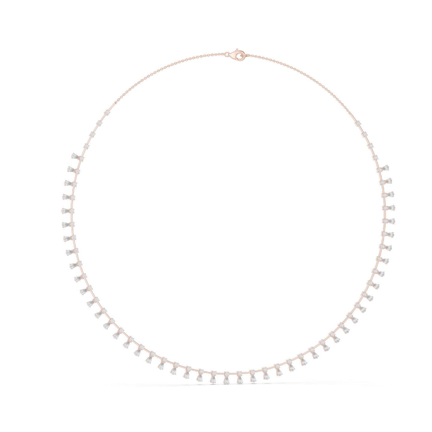 6.35 CT Lab-Created VVS-VS EF CVD Diamond Necklace | 18KT, 14KT, Rose, Yellow, White Gold | Luxury Fine Jewelry