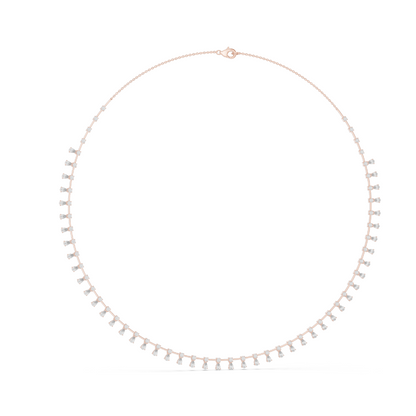 6.35 CT Lab-Created VVS-VS EF CVD Diamond Necklace | 18KT, 14KT, Rose, Yellow, White Gold | Luxury Fine Jewelry