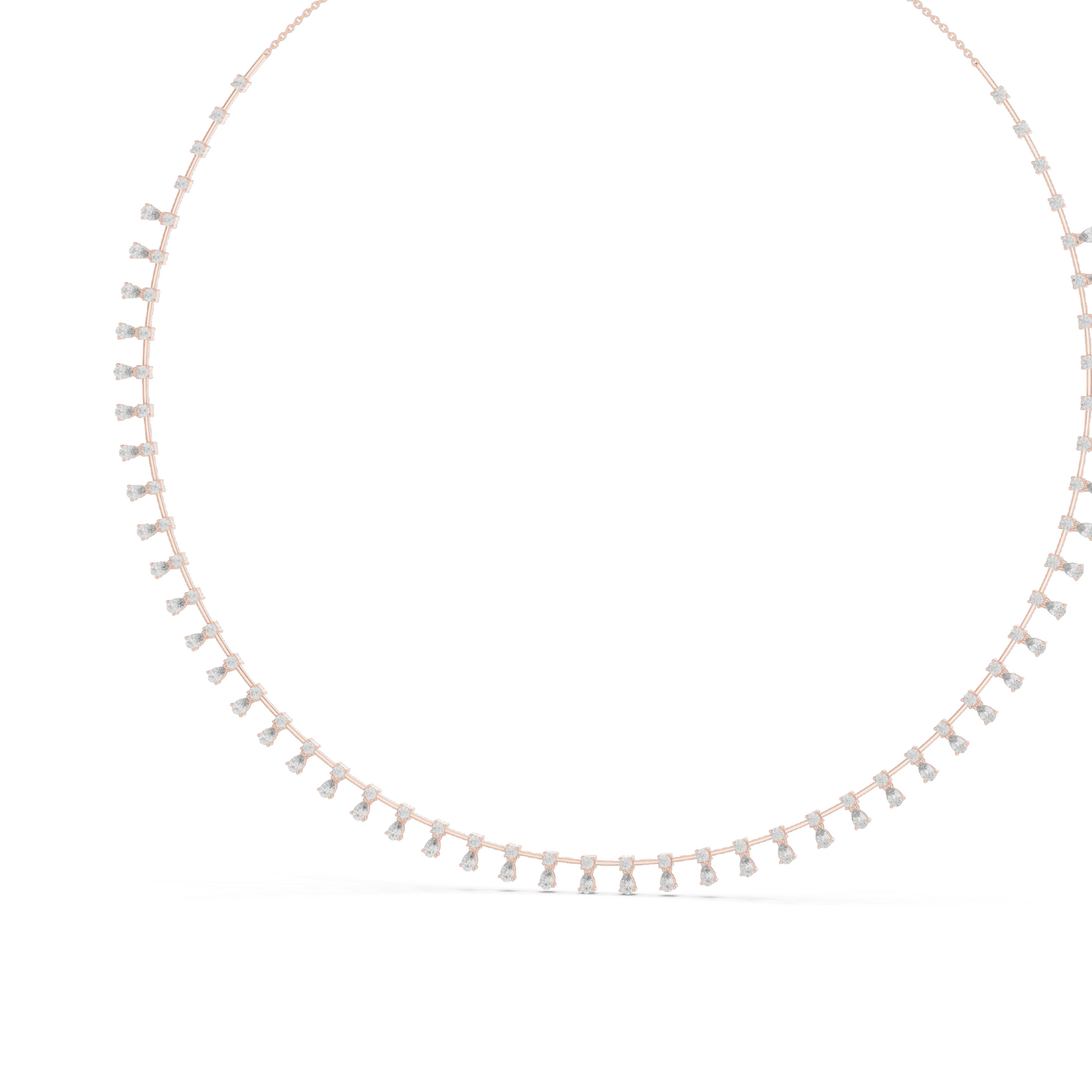 6.35 CT Lab-Created VVS-VS EF CVD Diamond Necklace | 18KT, 14KT, Rose, Yellow, White Gold | Luxury Fine Jewelry