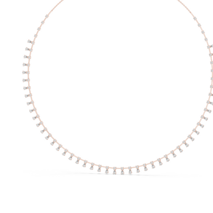 6.35 CT Lab-Created VVS-VS EF CVD Diamond Necklace | 18KT, 14KT, Rose, Yellow, White Gold | Luxury Fine Jewelry