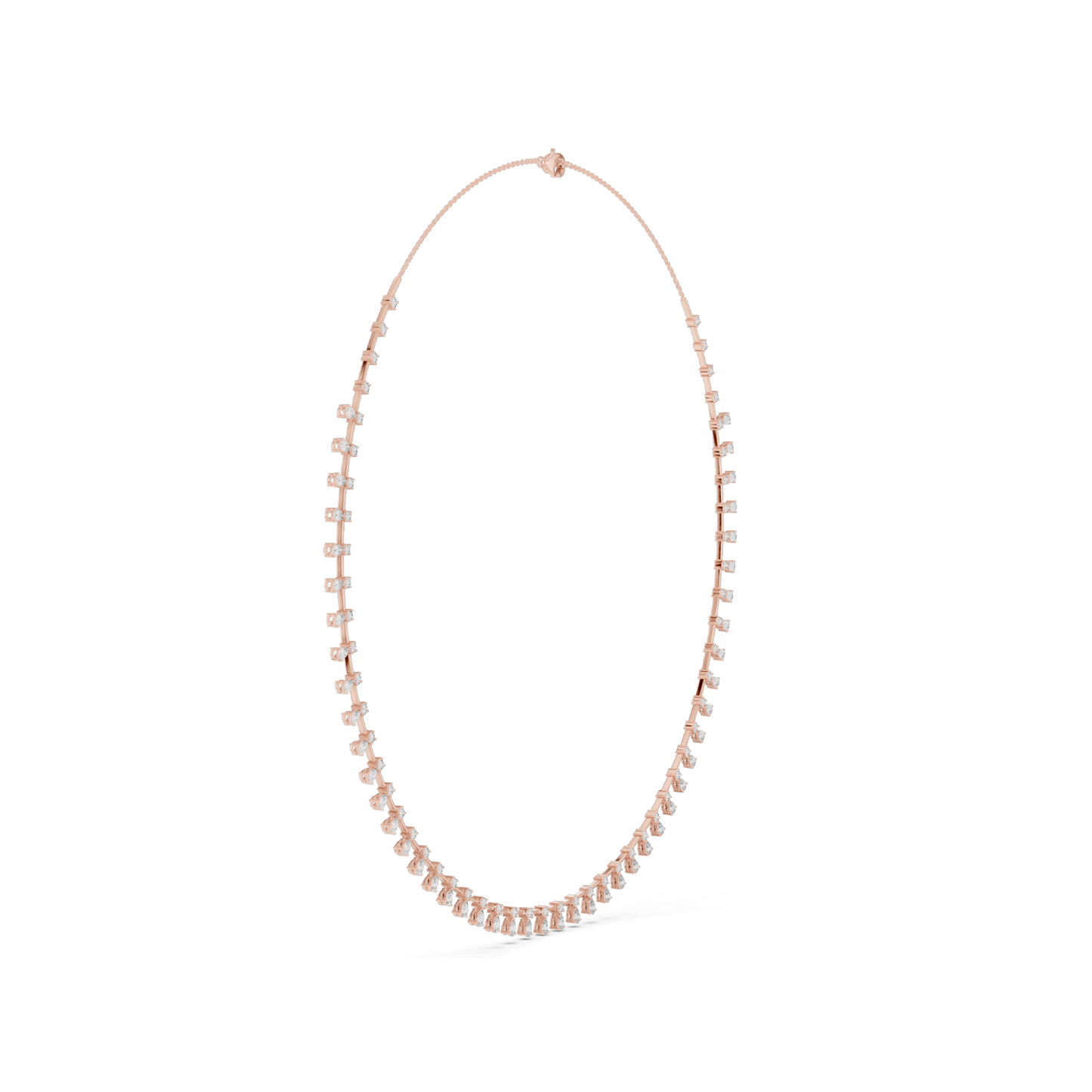 6.35 CT Lab-Created VVS-VS EF CVD Diamond Necklace | 18KT, 14KT, Rose, Yellow, White Gold | Luxury Fine Jewelry