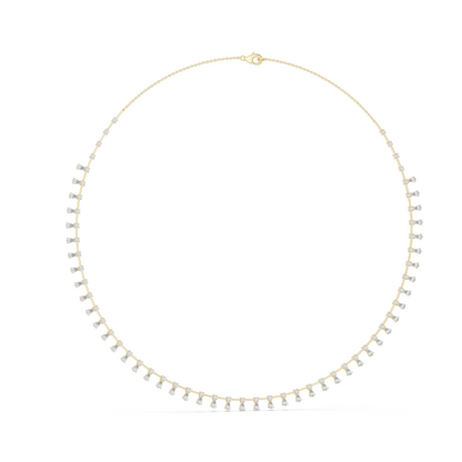 6.35 CT Lab-Created VVS-VS EF CVD Diamond Necklace | 18KT, 14KT, Rose, Yellow, White Gold | Luxury Fine Jewelry