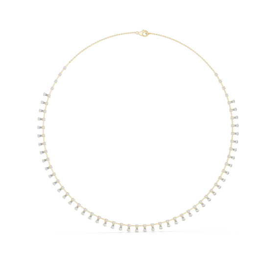 6.35 CT Lab-Created VVS-VS EF CVD Diamond Necklace | 18KT, 14KT, Rose, Yellow, White Gold | Luxury Fine Jewelry