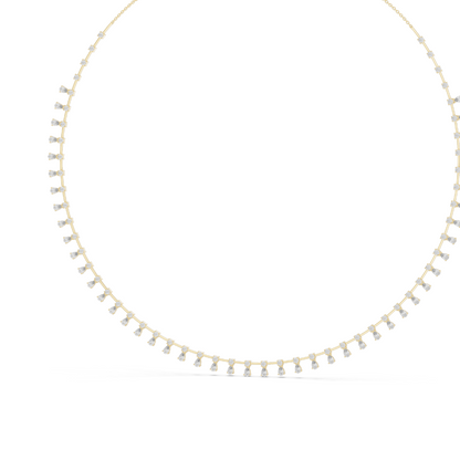 6.35 CT Lab-Created VVS-VS EF CVD Diamond Necklace | 18KT, 14KT, Rose, Yellow, White Gold | Luxury Fine Jewelry