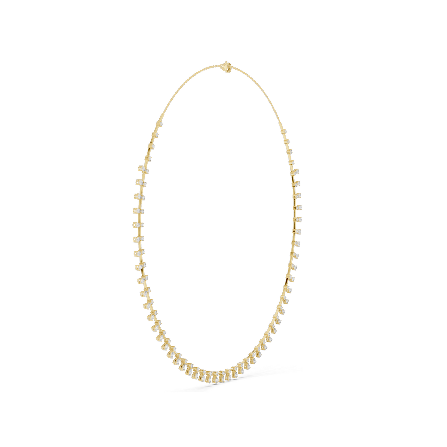 6.35 CT Lab-Created VVS-VS EF CVD Diamond Necklace | 18KT, 14KT, Rose, Yellow, White Gold | Luxury Fine Jewelry