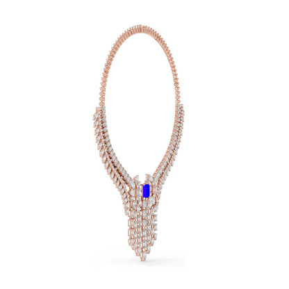 82.282 CT Lab-Created VVS-VS DEF CVD Diamond Necklace | Luxury 18KT, 14KT, Rose, Yellow, White Gold Options | Ethical Fine Jewelry