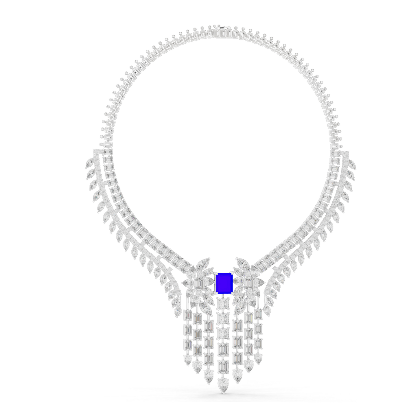 82.282 CT Lab-Created VVS-VS DEF CVD Diamond Necklace | Luxury 18KT, 14KT, Rose, Yellow, White Gold Options | Ethical Fine Jewelry