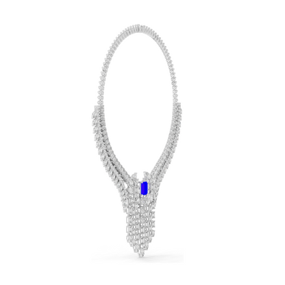 82.282 CT Lab-Created VVS-VS DEF CVD Diamond Necklace | Luxury 18KT, 14KT, Rose, Yellow, White Gold Options | Ethical Fine Jewelry