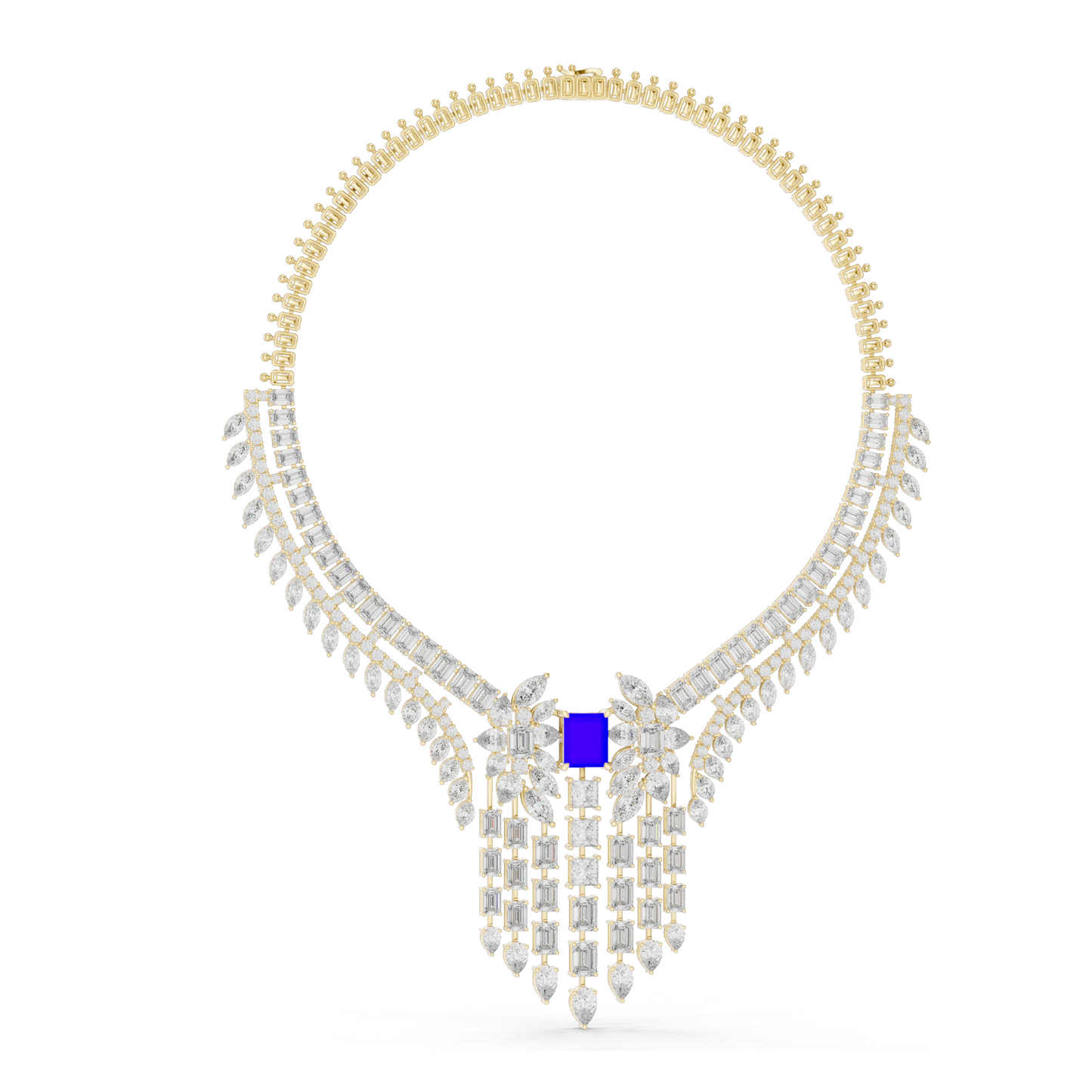 82.282 CT Lab-Created VVS-VS DEF CVD Diamond Necklace | Luxury 18KT, 14KT, Rose, Yellow, White Gold Options | Ethical Fine Jewelry