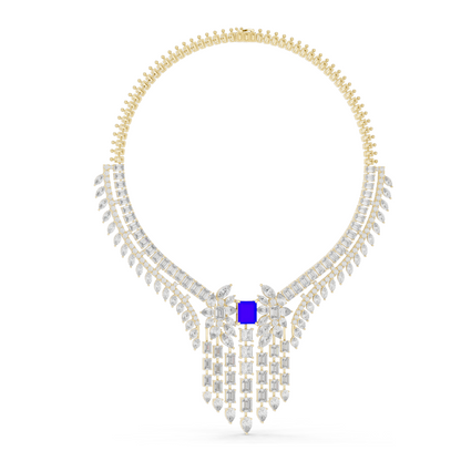 82.282 CT Lab-Created VVS-VS DEF CVD Diamond Necklace | Luxury 18KT, 14KT, Rose, Yellow, White Gold Options | Ethical Fine Jewelry