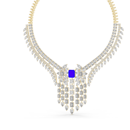 82.282 CT Lab-Created VVS-VS DEF CVD Diamond Necklace | Luxury 18KT, 14KT, Rose, Yellow, White Gold Options | Ethical Fine Jewelry