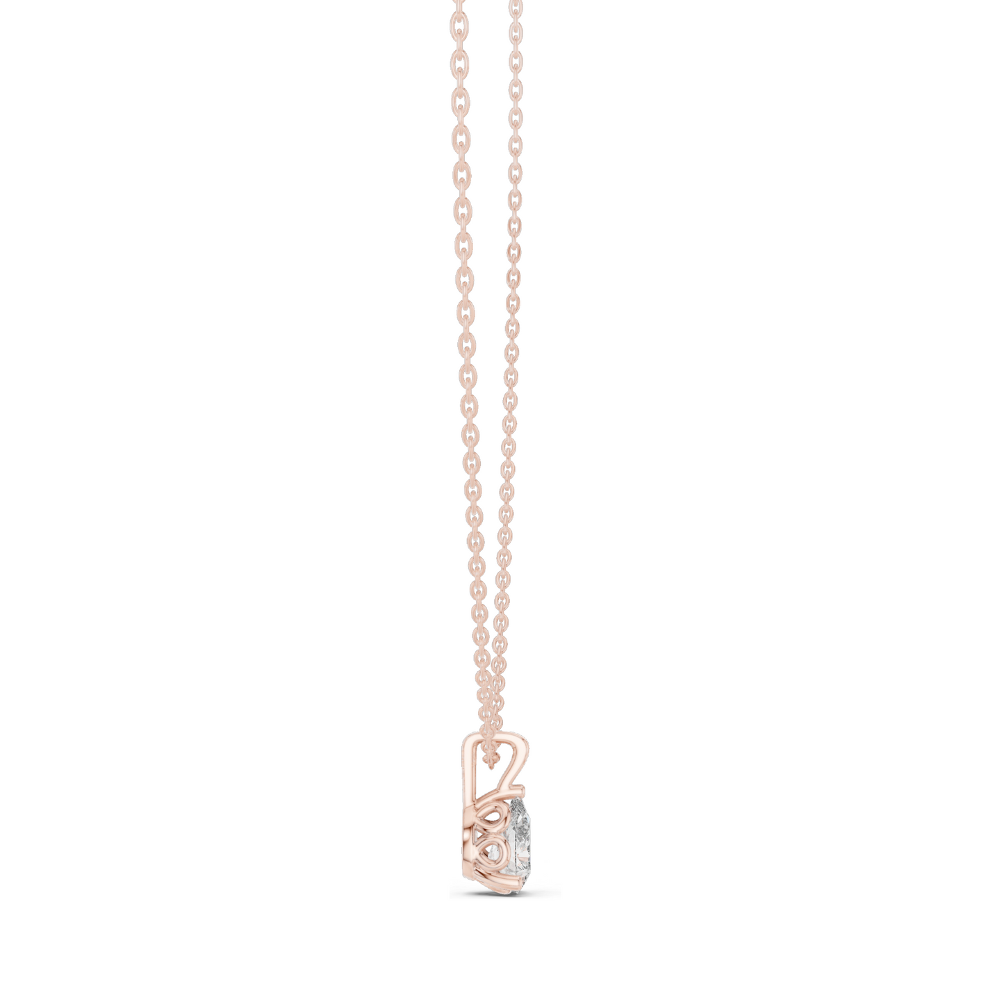 1 CT Lab-Created VVS-VS EF CVD Diamond Necklace | Pear Cut Diamonds | 18KT, 14KT, Rose, Yellow, White Gold | Fine Jewelry