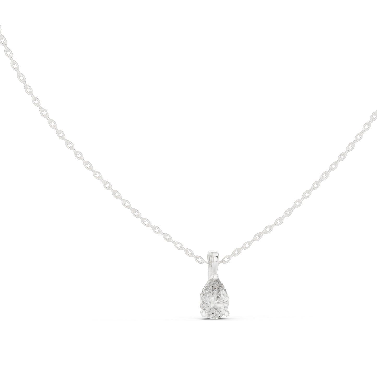 1 CT Lab-Created VVS-VS EF CVD Diamond Necklace | Pear Cut Diamonds | 18KT, 14KT, Rose, Yellow, White Gold | Fine Jewelry