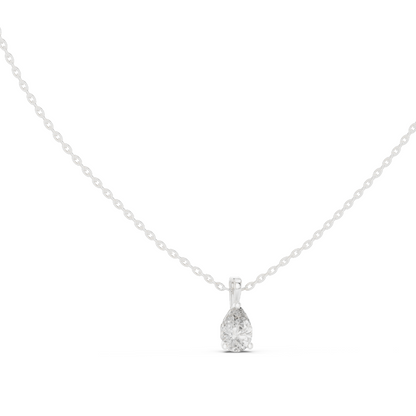 1 CT Lab-Created VVS-VS EF CVD Diamond Necklace | Pear Cut Diamonds | 18KT, 14KT, Rose, Yellow, White Gold | Fine Jewelry