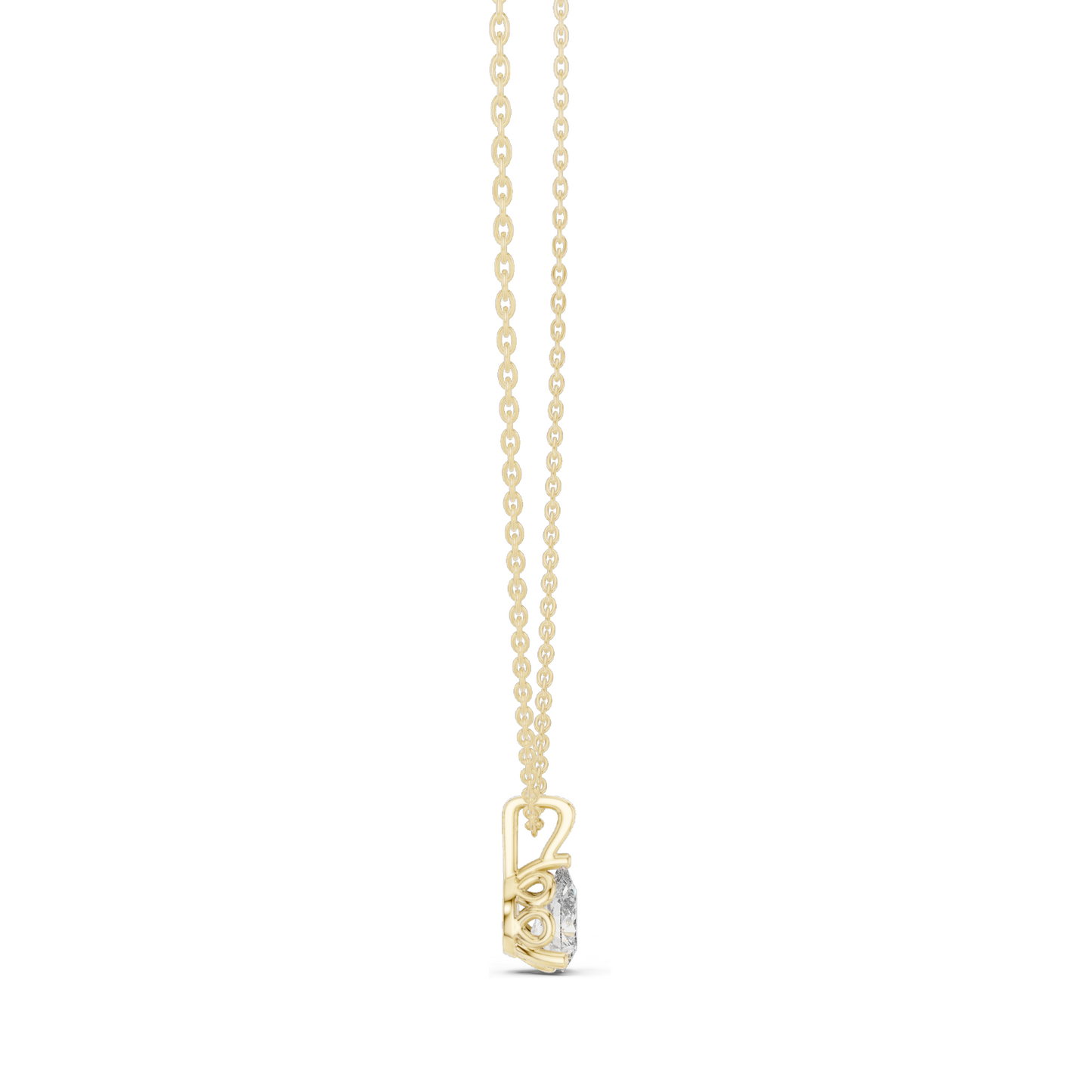 1 CT Lab-Created VVS-VS EF CVD Diamond Necklace | Pear Cut Diamonds | 18KT, 14KT, Rose, Yellow, White Gold | Fine Jewelry