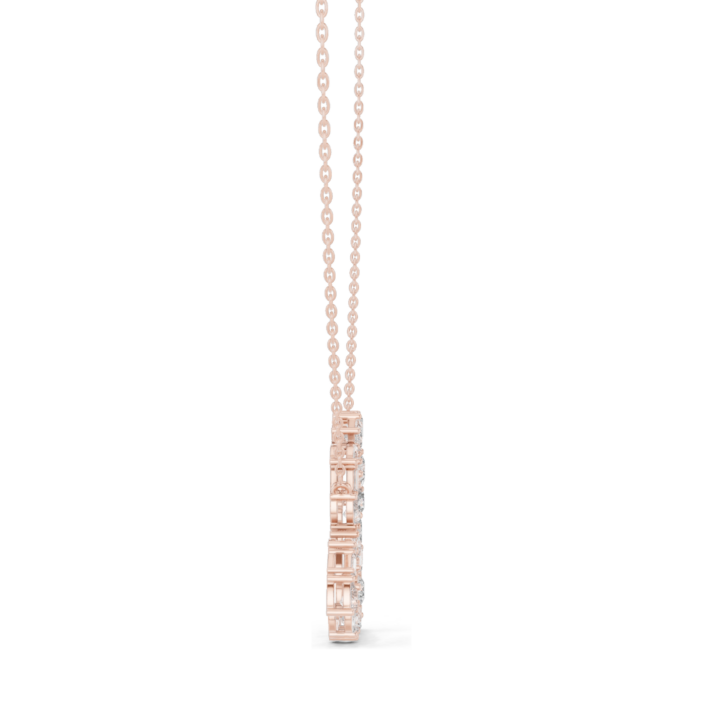 1.9436 CT Lab-Created VVS-VS EF CVD Diamond Heart Necklace | 18KT, 14KT, Rose, Yellow, White Gold | Luxury Fine Jewelry