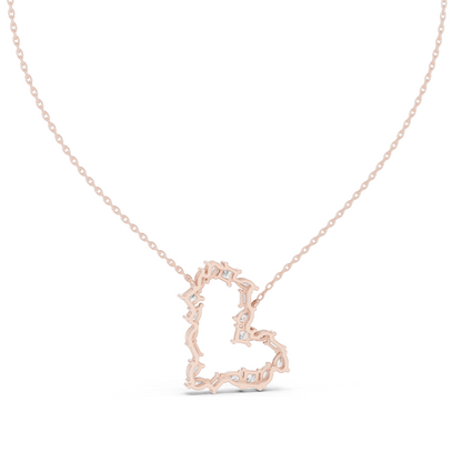 1.9436 CT Lab-Created VVS-VS EF CVD Diamond Heart Necklace | 18KT, 14KT, Rose, Yellow, White Gold | Luxury Fine Jewelry