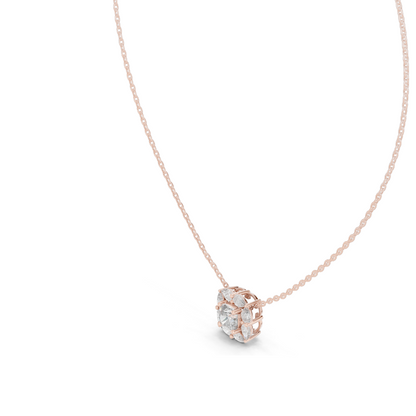 1.596 CT Lab-Created VVS-VS EF CVD Diamond Pendant Necklace | 18KT, 14KT, Rose, Yellow, White Gold