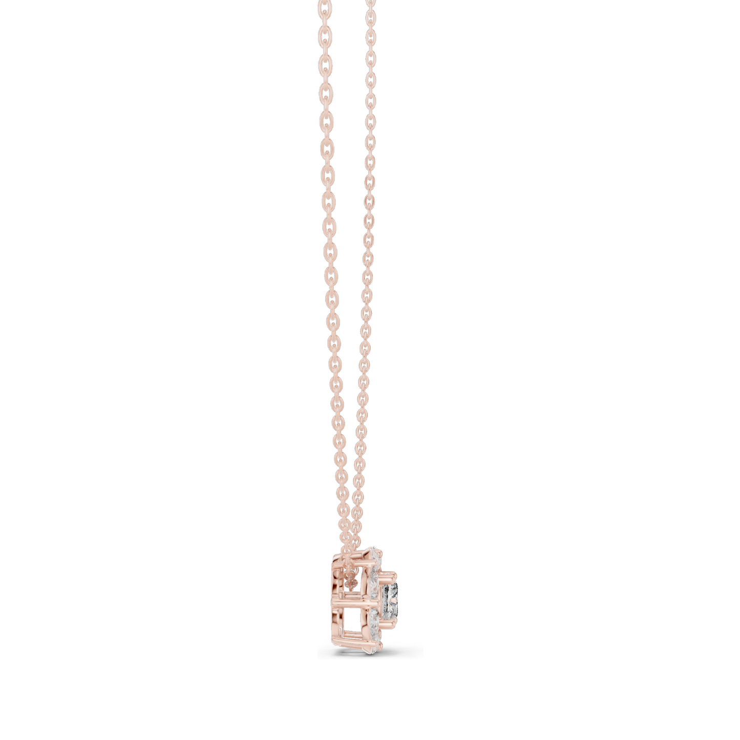 1.596 CT Lab-Created VVS-VS EF CVD Diamond Pendant Necklace | 18KT, 14KT, Rose, Yellow, White Gold