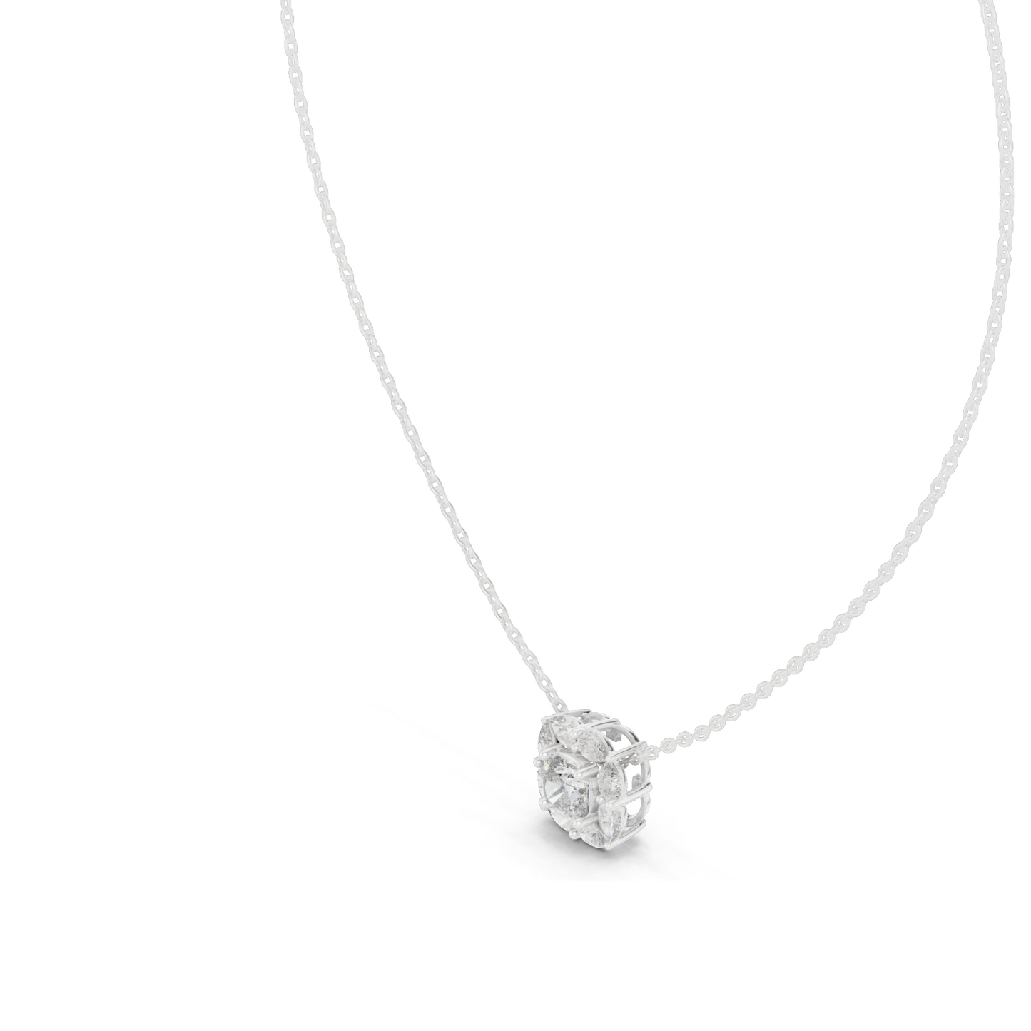 1.596 CT Lab-Created VVS-VS EF CVD Diamond Pendant Necklace | 18KT, 14KT, Rose, Yellow, White Gold