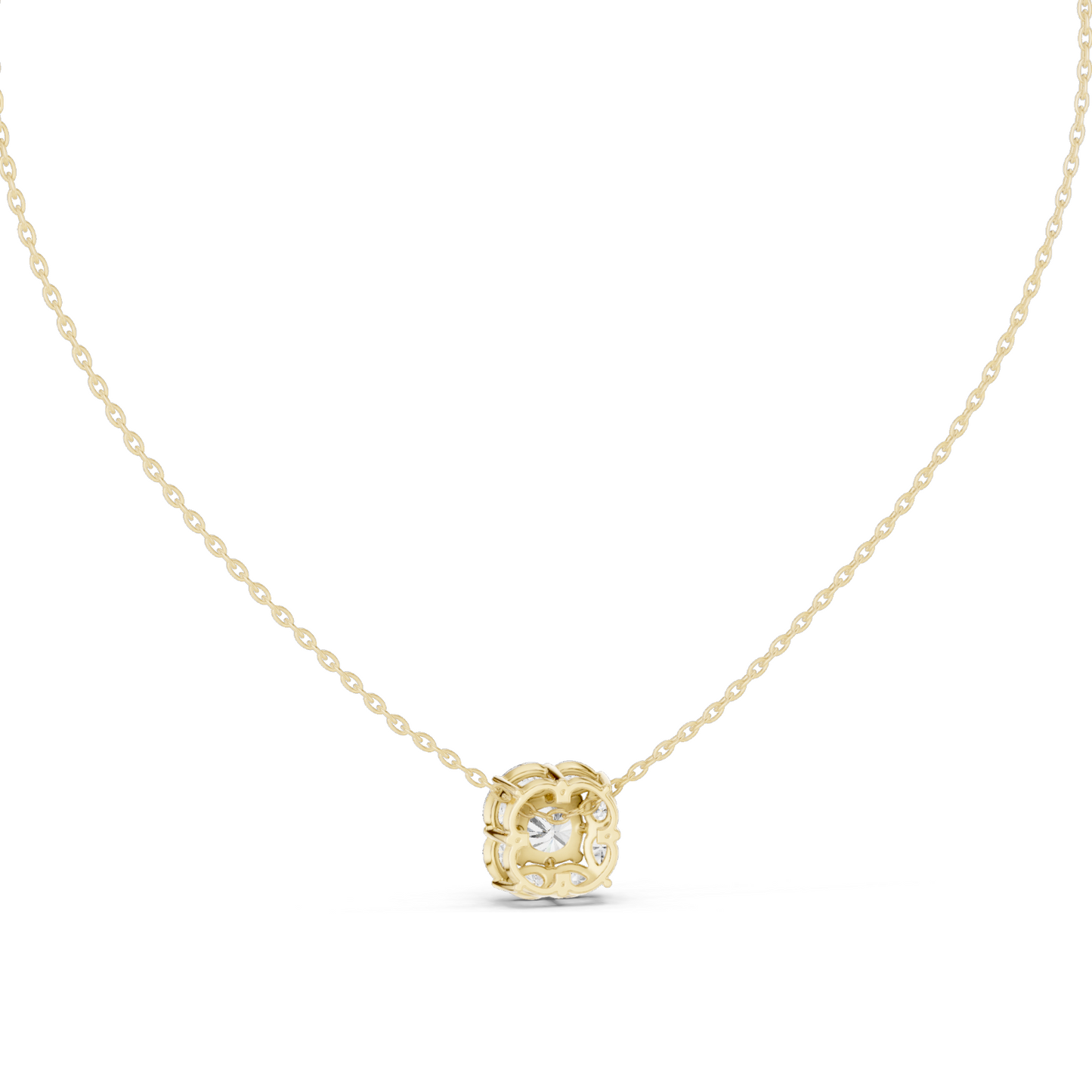1.596 CT Lab-Created VVS-VS EF CVD Diamond Pendant Necklace | 18KT, 14KT, Rose, Yellow, White Gold