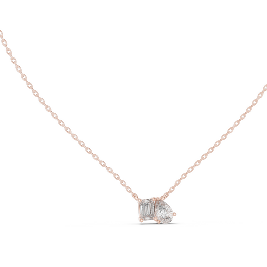 0.96 CT Lab-Created VVS-VS EF CVD Diamond Pendant | Elegant 18KT, 14KT Gold in Rose, Yellow, White Gold | Fine Jewelry