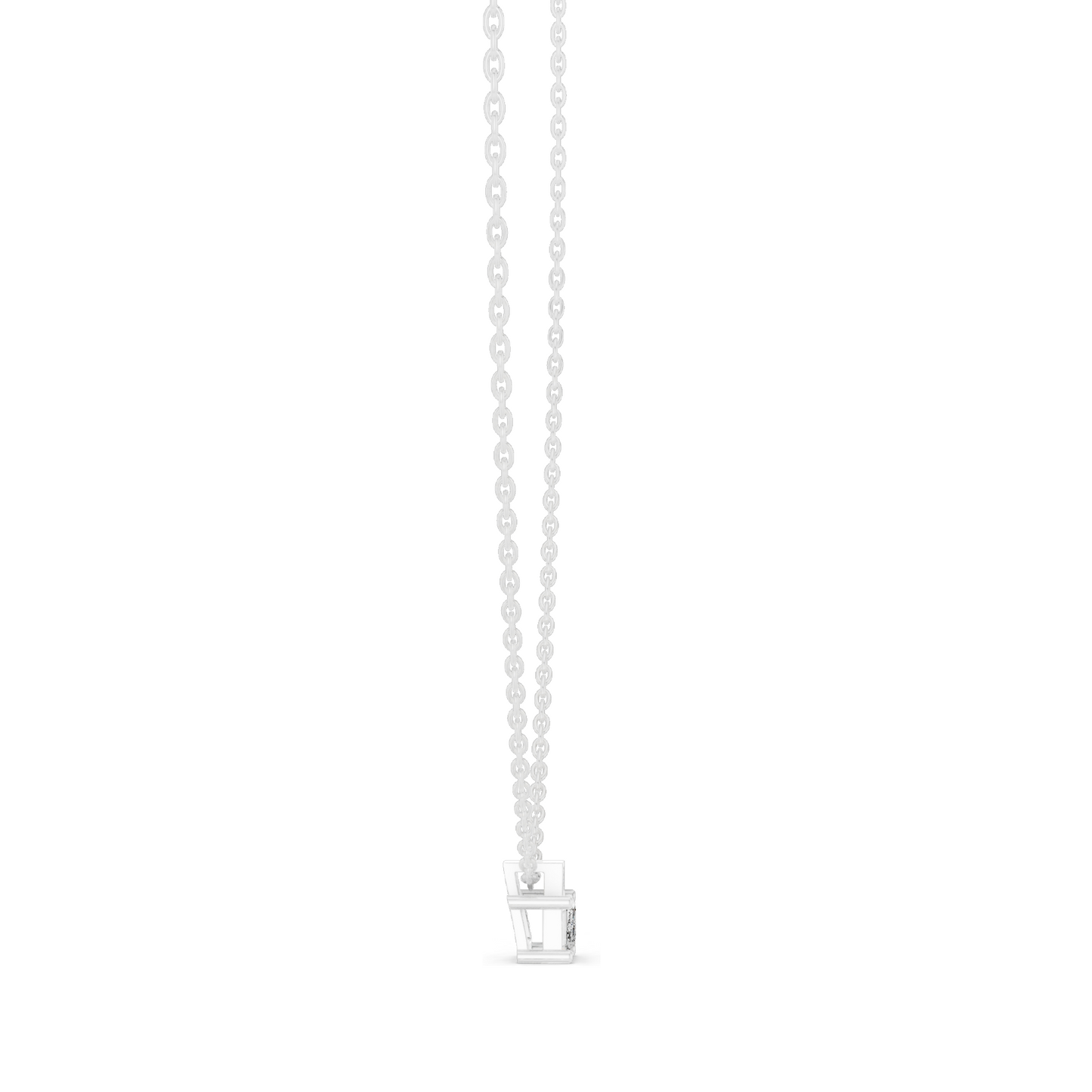 0.395 CT Baguette Cut Lab Diamond Pendant Necklace | VVS-VS EF CVD | 18KT & 14KT Gold | Rose, Yellow, White Gold | Minimalist Fine Jewelry