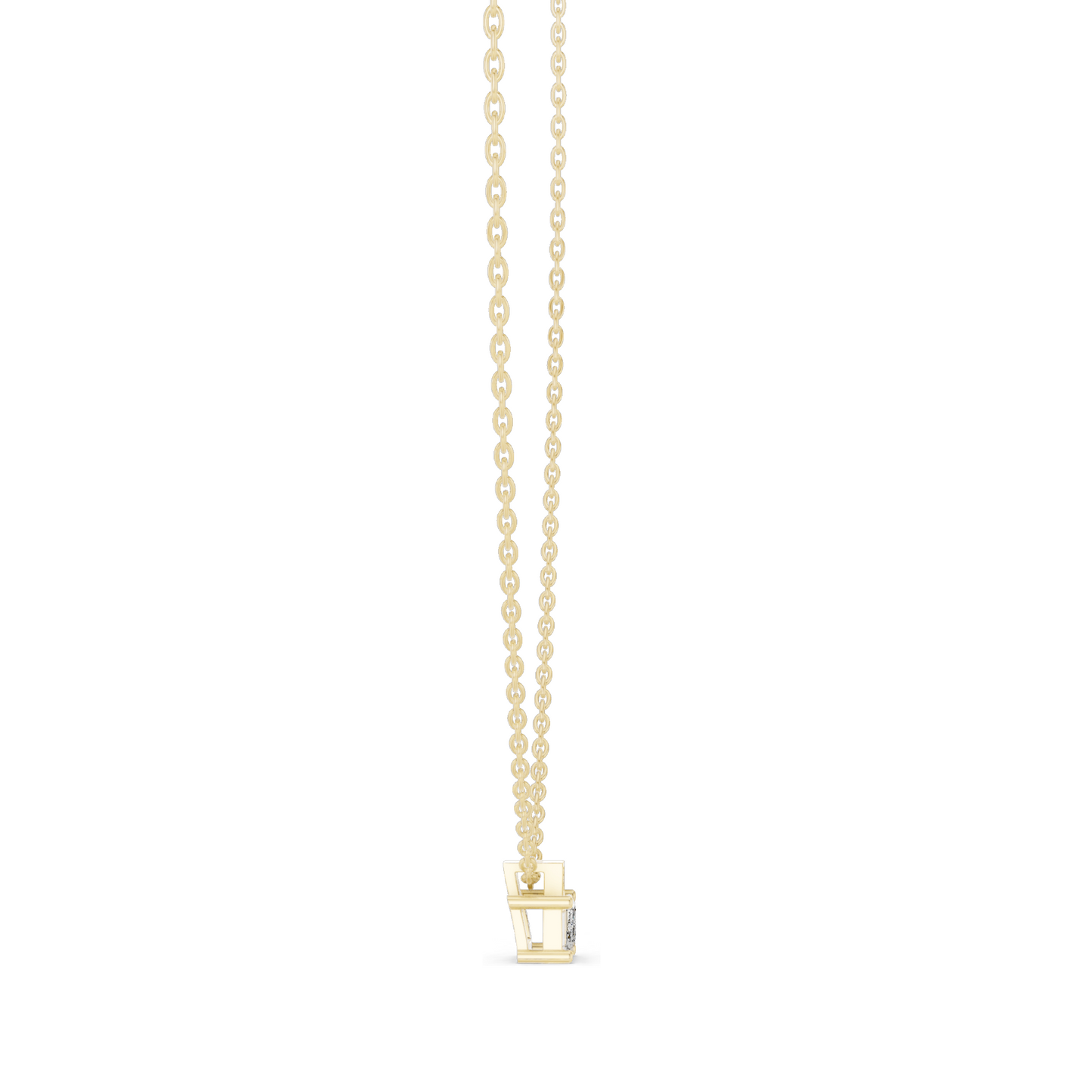 0.395 CT Baguette Cut Lab Diamond Pendant Necklace | VVS-VS EF CVD | 18KT & 14KT Gold | Rose, Yellow, White Gold | Minimalist Fine Jewelry