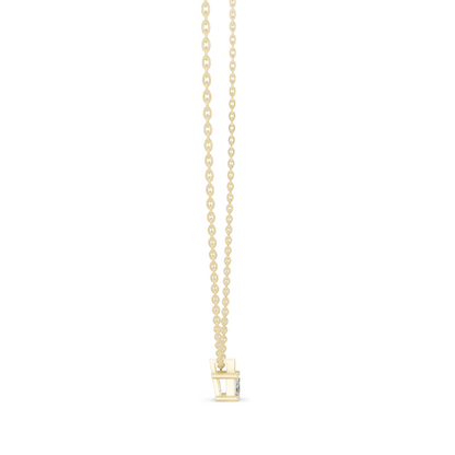 0.395 CT Baguette Cut Lab Diamond Pendant Necklace | VVS-VS EF CVD | 18KT & 14KT Gold | Rose, Yellow, White Gold | Minimalist Fine Jewelry