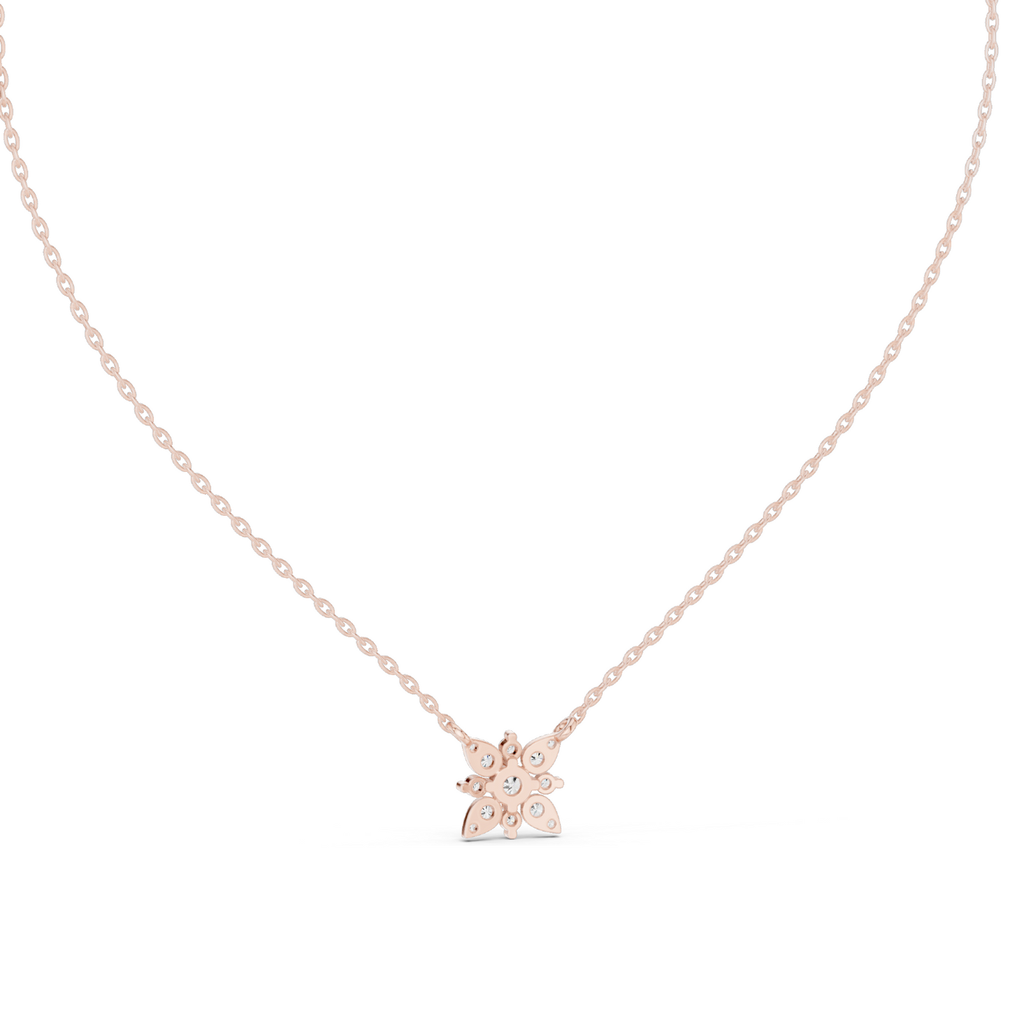 0.437 CT Lab-Created VVS-VS EF CVD Diamond Pendant Necklace | 18KT, 14KT Rose, Yellow, White Gold | Elegant Fine Jewelry