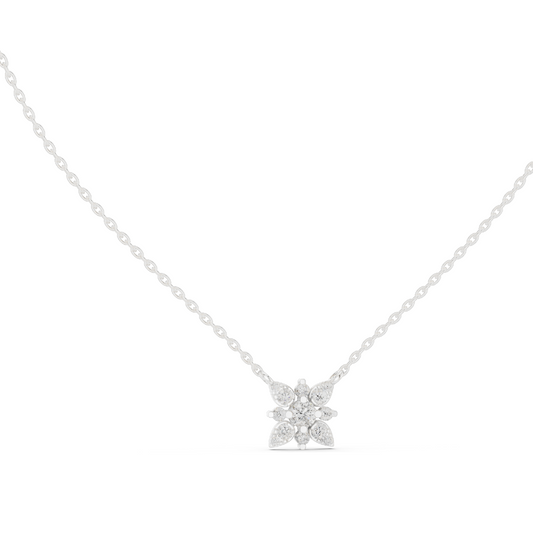 0.437 CT Lab-Created VVS-VS EF CVD Diamond Pendant Necklace | 18KT, 14KT Rose, Yellow, White Gold | Elegant Fine Jewelry