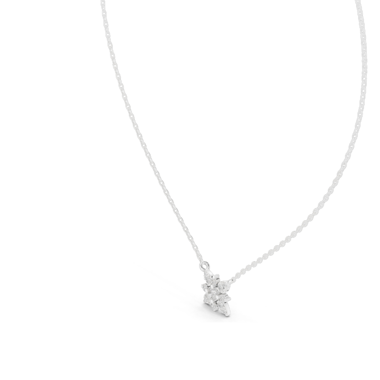 0.437 CT Lab-Created VVS-VS EF CVD Diamond Pendant Necklace | 18KT, 14KT Rose, Yellow, White Gold | Elegant Fine Jewelry
