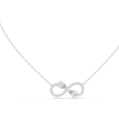 0.708 CT Lab-Created Diamond Infinity Necklace | VVS-VS EF Clarity | 18KT, 14KT Rose, Yellow, White Gold | Ethical Fine Jewelry