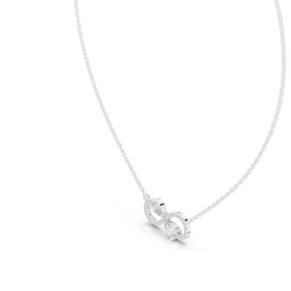 0.708 CT Lab-Created Diamond Infinity Necklace | VVS-VS EF Clarity | 18KT, 14KT Rose, Yellow, White Gold | Ethical Fine Jewelry