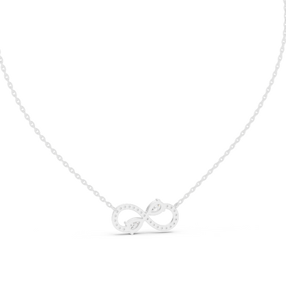 0.708 CT Lab-Created Diamond Infinity Necklace | VVS-VS EF Clarity | 18KT, 14KT Rose, Yellow, White Gold | Ethical Fine Jewelry