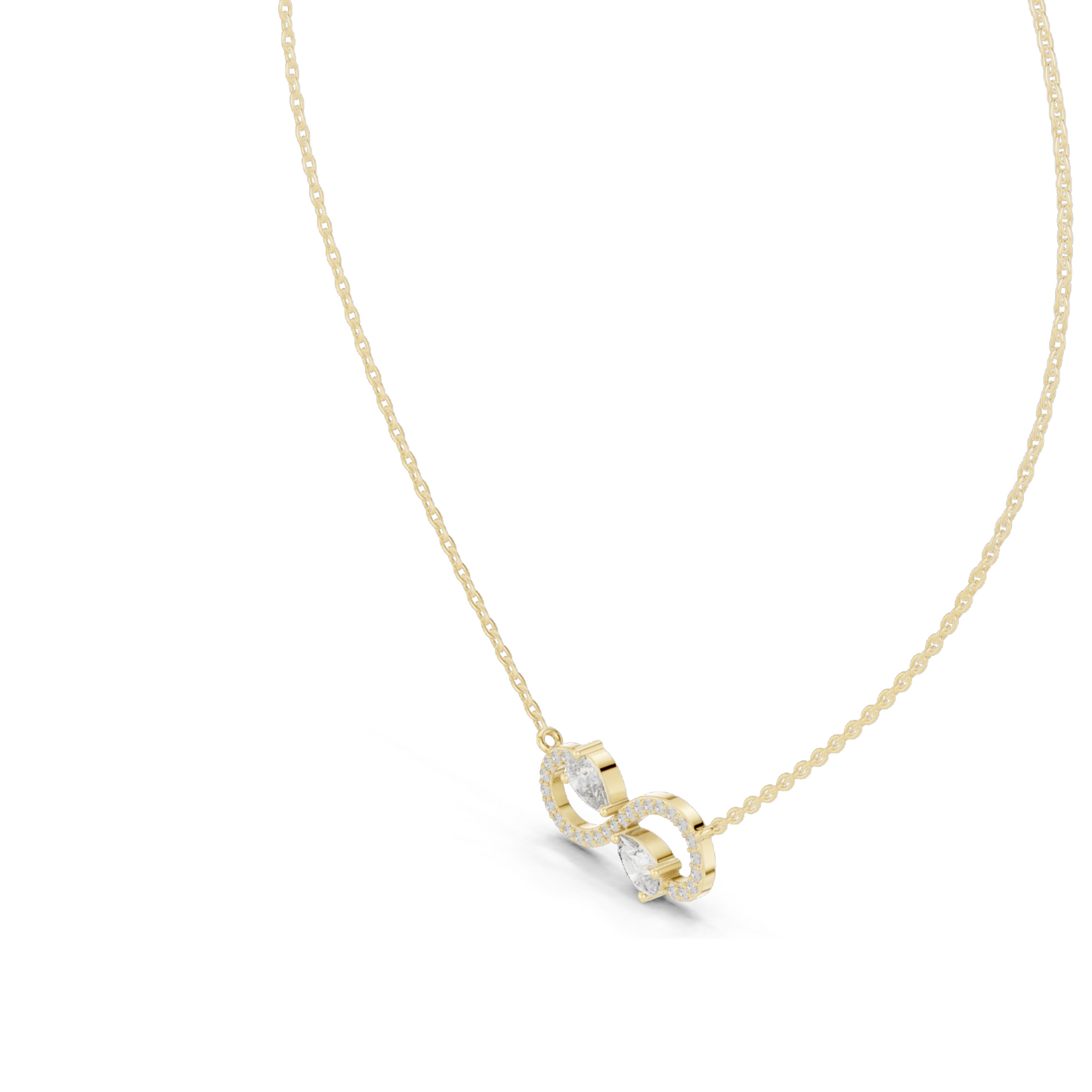 0.708 CT Lab-Created Diamond Infinity Necklace | VVS-VS EF Clarity | 18KT, 14KT Rose, Yellow, White Gold | Ethical Fine Jewelry