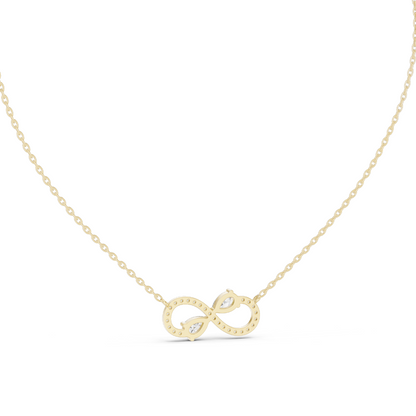 0.708 CT Lab-Created Diamond Infinity Necklace | VVS-VS EF Clarity | 18KT, 14KT Rose, Yellow, White Gold | Ethical Fine Jewelry