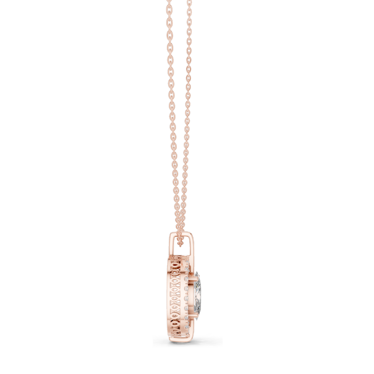 2.54 CT Oval Cut Lab Diamond Pendant Necklace | VVS–VS EF CVD | 18KT & 14KT Rose, Yellow, White Gold | Ethical Fine Jewelry