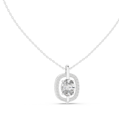 2.54 CT Oval Cut Lab Diamond Pendant Necklace | VVS–VS EF CVD | 18KT & 14KT Rose, Yellow, White Gold | Ethical Fine Jewelry