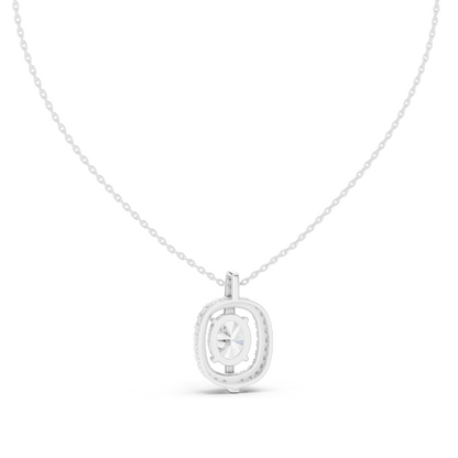 2.54 CT Oval Cut Lab Diamond Pendant Necklace | VVS–VS EF CVD | 18KT & 14KT Rose, Yellow, White Gold | Ethical Fine Jewelry