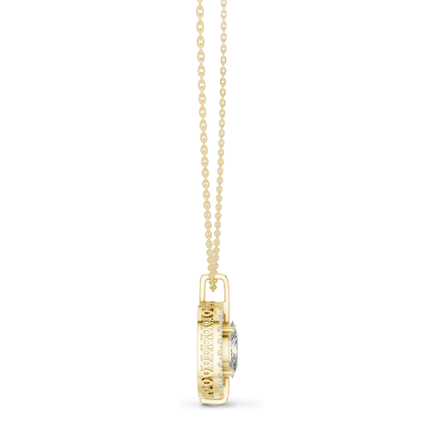 2.54 CT Oval Cut Lab Diamond Pendant Necklace | VVS–VS EF CVD | 18KT & 14KT Rose, Yellow, White Gold | Ethical Fine Jewelry