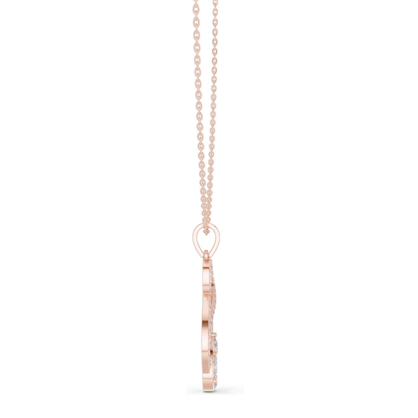 Lab-Created Diamond Pendant Necklace | 1.0821 CT VVS-VS EF CVD Diamonds | 18KT, 14KT, Rose, Yellow, White Gold | Luxury Jewelry for Her