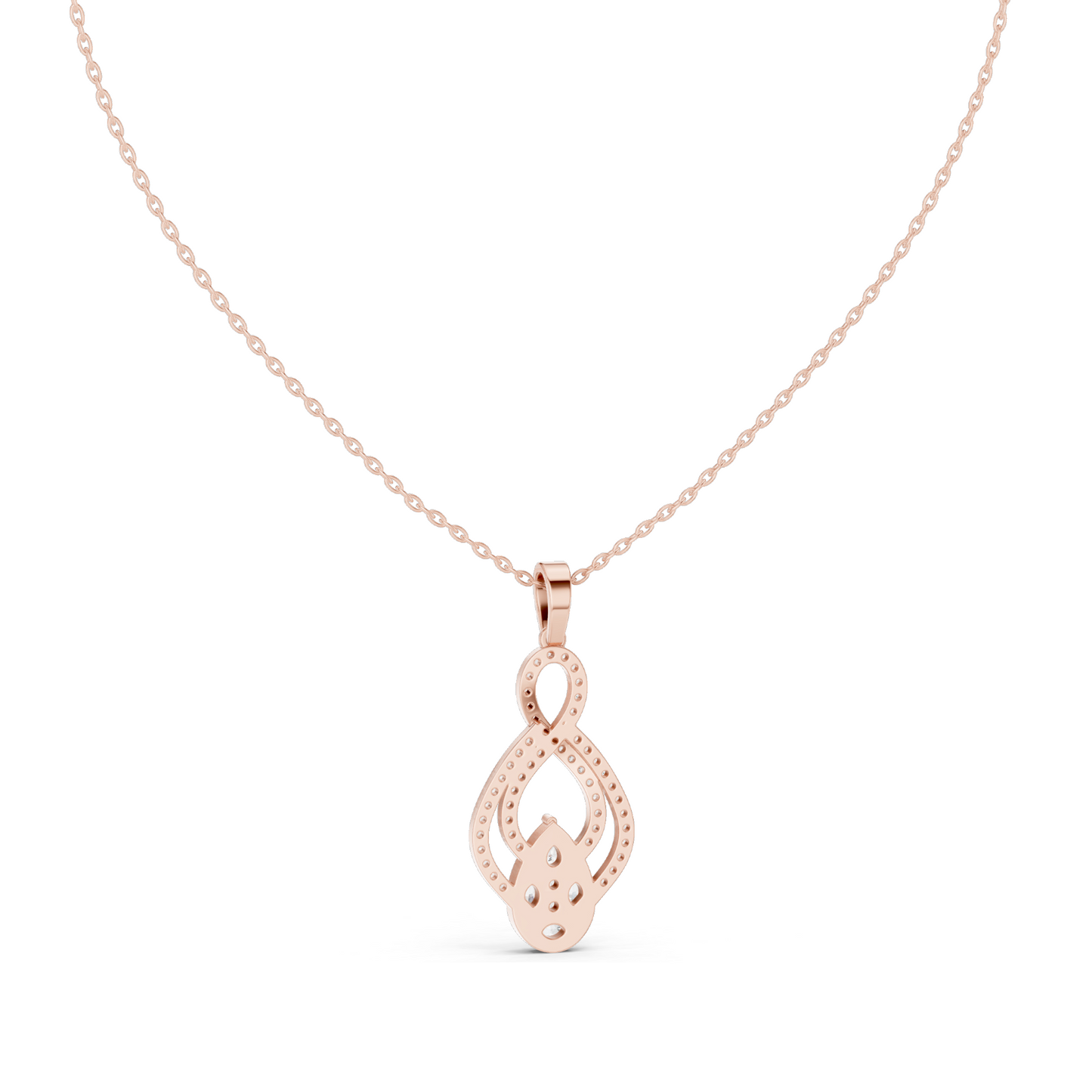Lab-Created Diamond Pendant Necklace | 1.0821 CT VVS-VS EF CVD Diamonds | 18KT, 14KT, Rose, Yellow, White Gold | Luxury Jewelry for Her