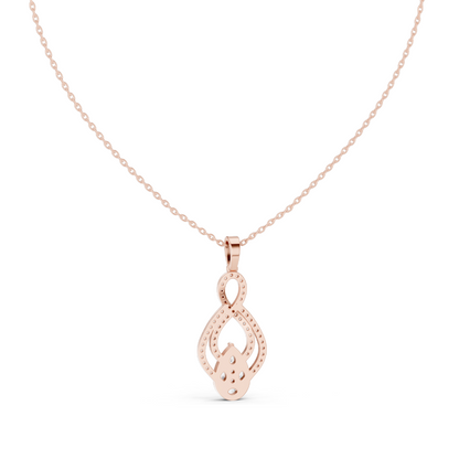 Lab-Created Diamond Pendant Necklace | 1.0821 CT VVS-VS EF CVD Diamonds | 18KT, 14KT, Rose, Yellow, White Gold | Luxury Jewelry for Her