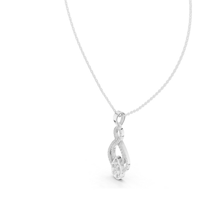 Lab-Created Diamond Pendant Necklace | 1.0821 CT VVS-VS EF CVD Diamonds | 18KT, 14KT, Rose, Yellow, White Gold | Luxury Jewelry for Her