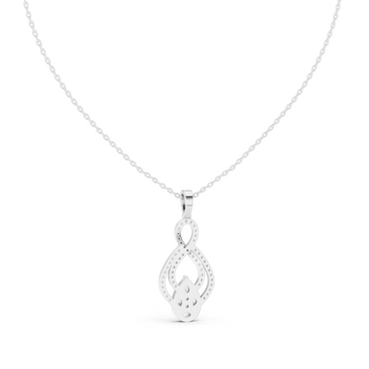 Lab-Created Diamond Pendant Necklace | 1.0821 CT VVS-VS EF CVD Diamonds | 18KT, 14KT, Rose, Yellow, White Gold | Luxury Jewelry for Her