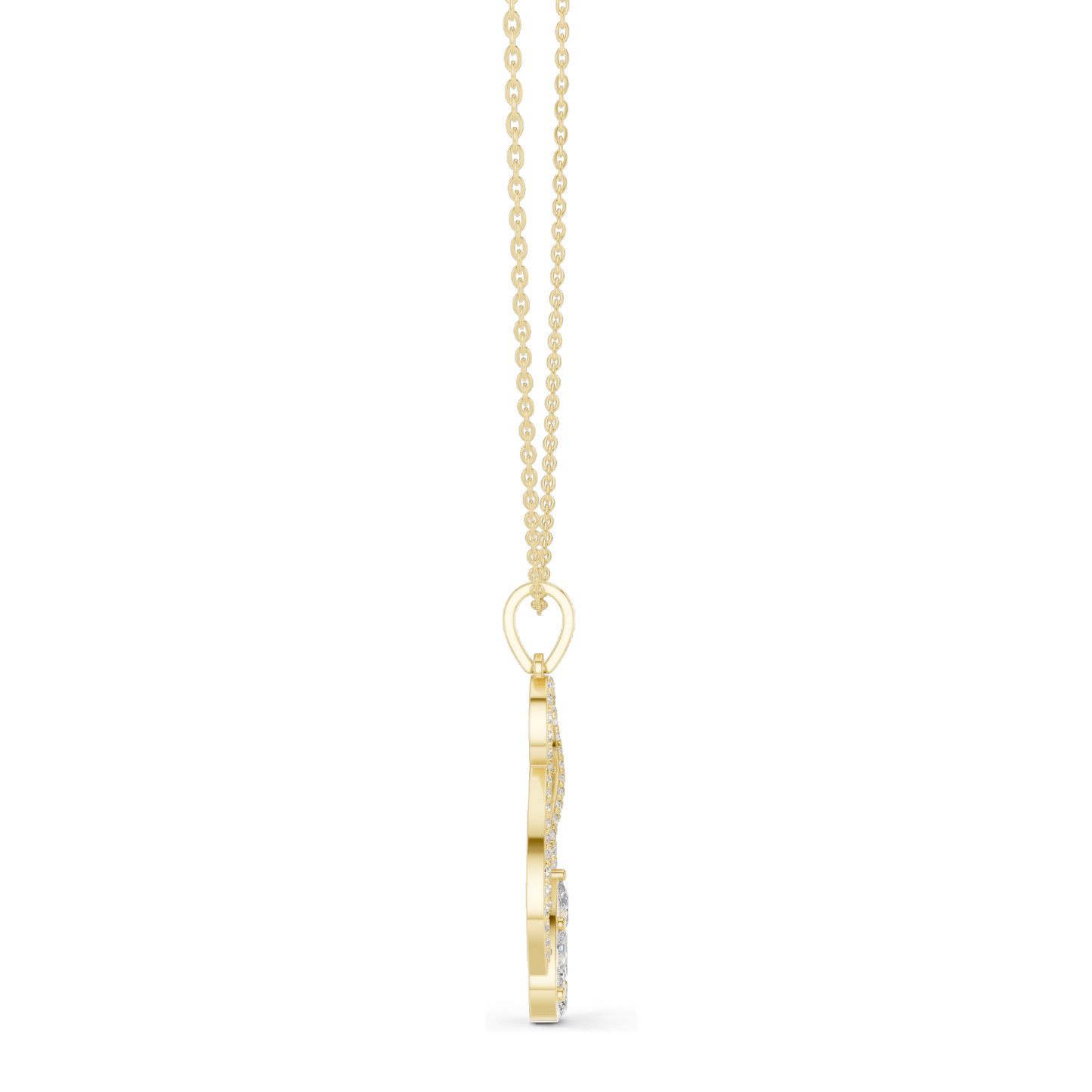 Lab-Created Diamond Pendant Necklace | 1.0821 CT VVS-VS EF CVD Diamonds | 18KT, 14KT, Rose, Yellow, White Gold | Luxury Jewelry for Her
