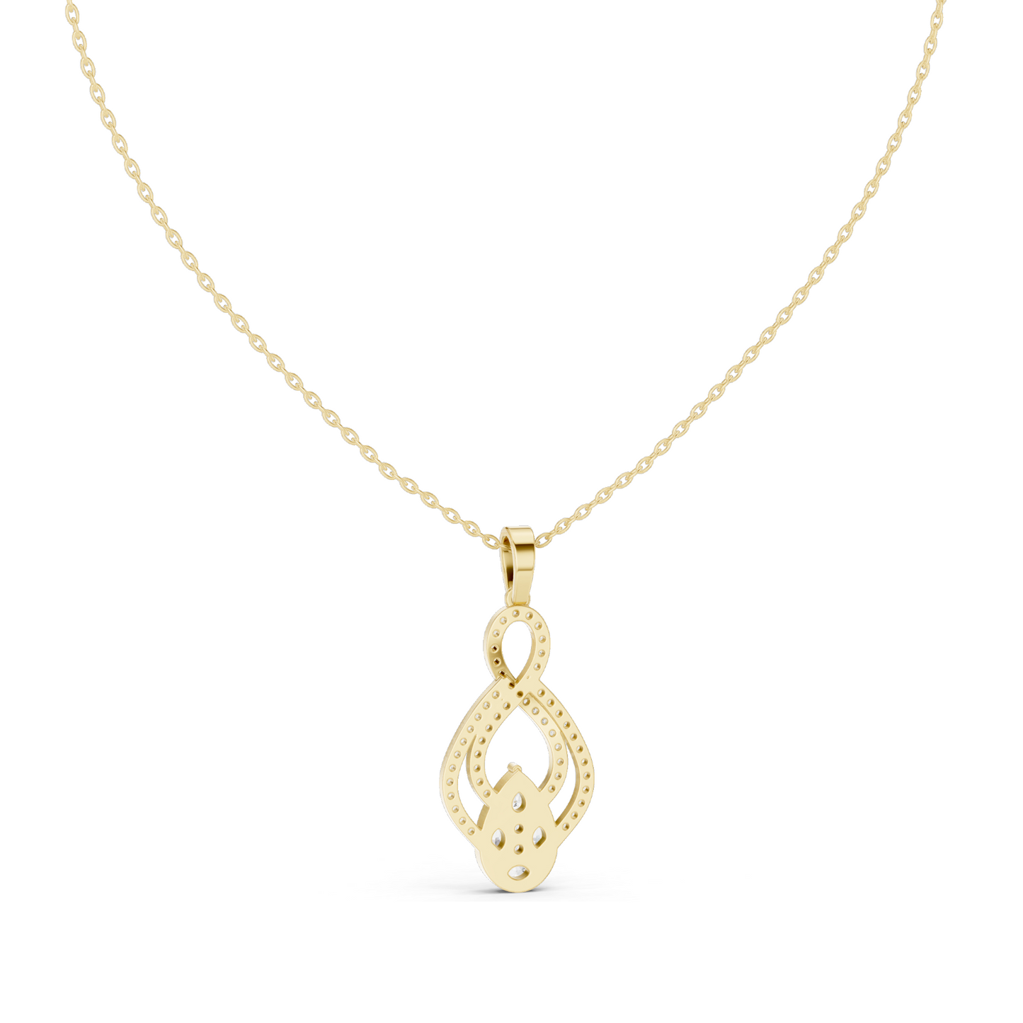 Lab-Created Diamond Pendant Necklace | 1.0821 CT VVS-VS EF CVD Diamonds | 18KT, 14KT, Rose, Yellow, White Gold | Luxury Jewelry for Her
