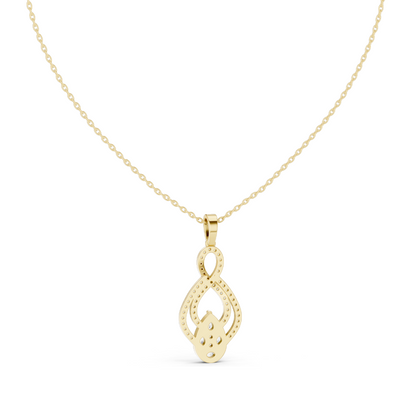Lab-Created Diamond Pendant Necklace | 1.0821 CT VVS-VS EF CVD Diamonds | 18KT, 14KT, Rose, Yellow, White Gold | Luxury Jewelry for Her